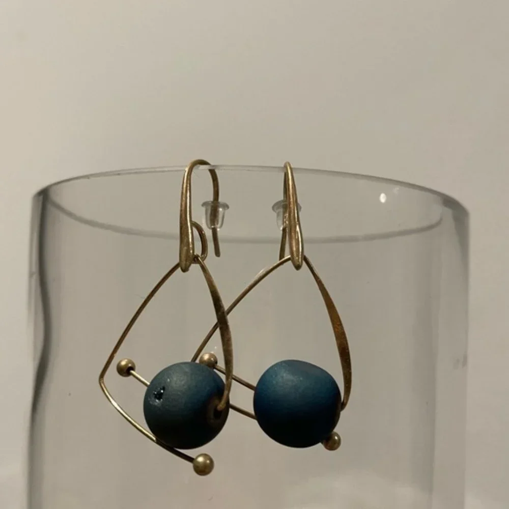 Natural Stone Geometric Earrings
